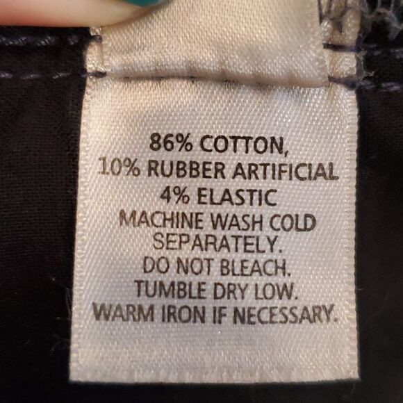 Ecru grayish black "morrison leather look jeans" size 10 - Picture 4 of 8